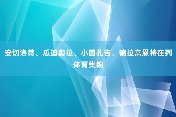 安切洛蒂、瓜迪奥拉、小因扎吉、德拉富恩特在列体育集锦