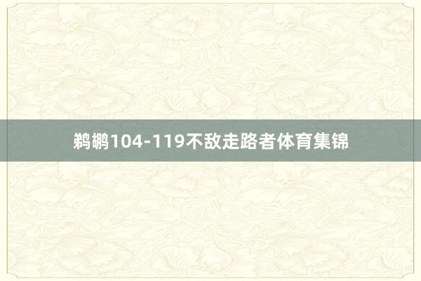 鹈鹕104-119不敌走路者体育集锦