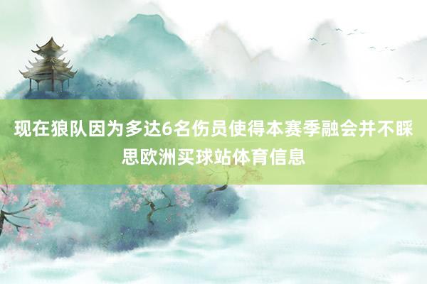 现在狼队因为多达6名伤员使得本赛季融会并不睬思欧洲买球站体育信息